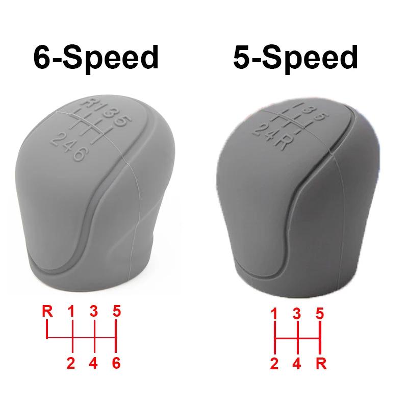 Manual 5 / 6 Speed Car Silicone Gear Shift Knob Cover Gear Shift Non-Slip Grip Handle Protective Covers Car Interior Accessories