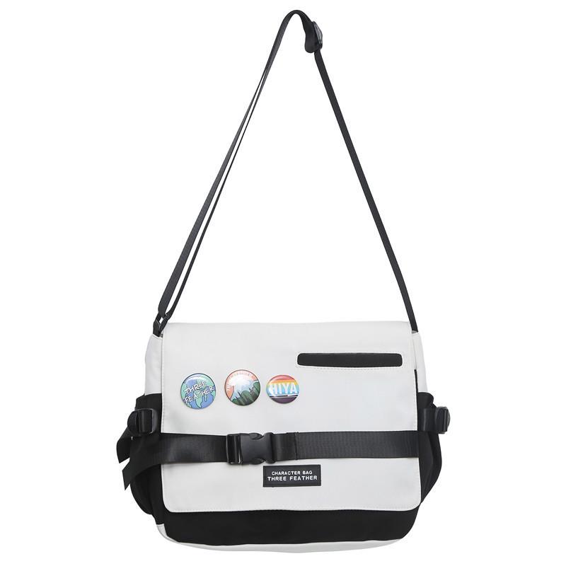 Men's Trendy Large Capacity Japanese Minimalist Crossbody Bag, Versatile College Student Shoulder & Messenger Bag