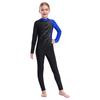 Girls Sparkly Rhinestone Jumpsuit Long Sleeve Round Collar Hollow Back Patchwork Style Dance Performance Outfit