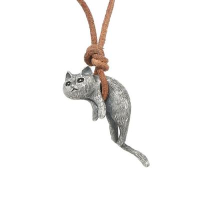 Cute Cat Pendant Necklace Animal Collarbone Necklace Statement Jewelry Gift