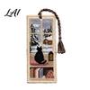 Embroidered Book Page Marker Seasonal Cat Cross-Stitch Bookmark Four Seasons Black Bookmark
