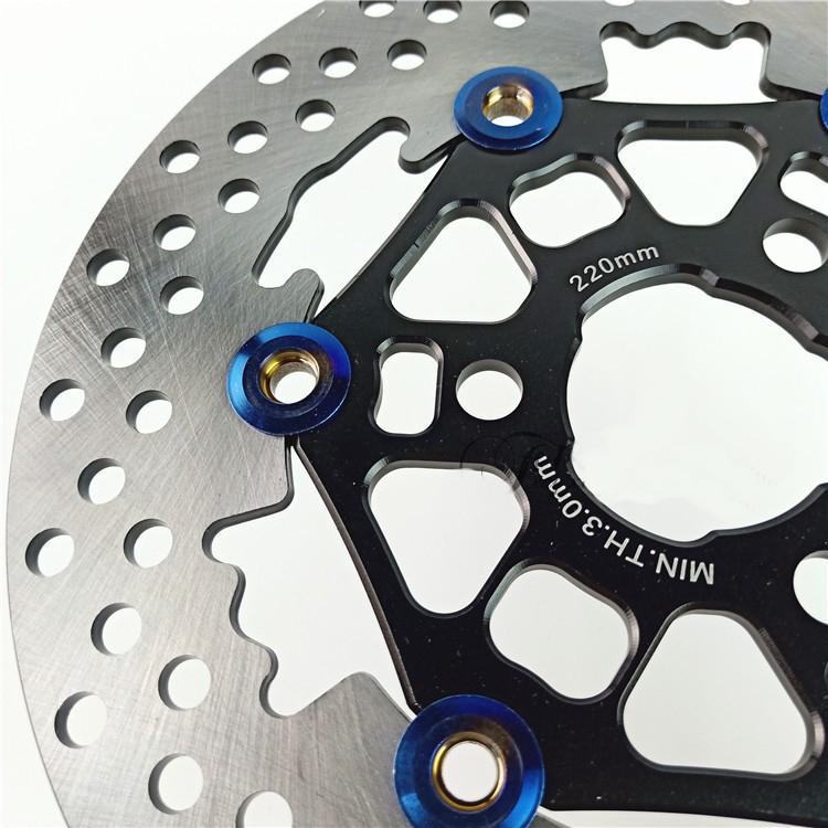 Motorrad E-Bike Universal CNC 3 Löcher 220mm*57mm Schwimmende Scheibenbremsscheibe Für Honda Yamaha Cygnus-Z Rsz Jog Force Niu Roller