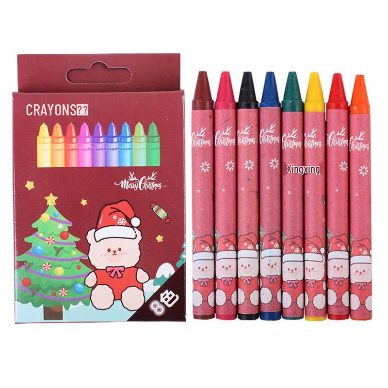 8-Color Crayon Set for Christmas Kindergarten & Primary School Gifts