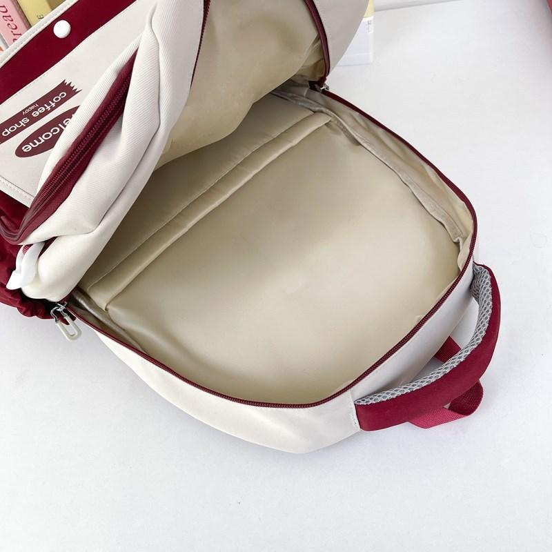 School bag Korean version ins cute contrasting colors camping light leisure travel versatile