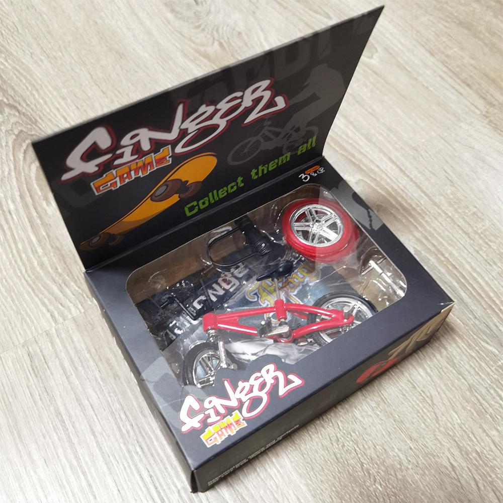 Mini Alloy Finger Bicycle Toy Set with Spare Tire, Wheels, Tools, and Lock - New Cross-Border Toy.