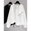 Top Corto Felpa Monocolore da Donna, Design di Nicchia Lento, Temperamento Primavera e Autunno