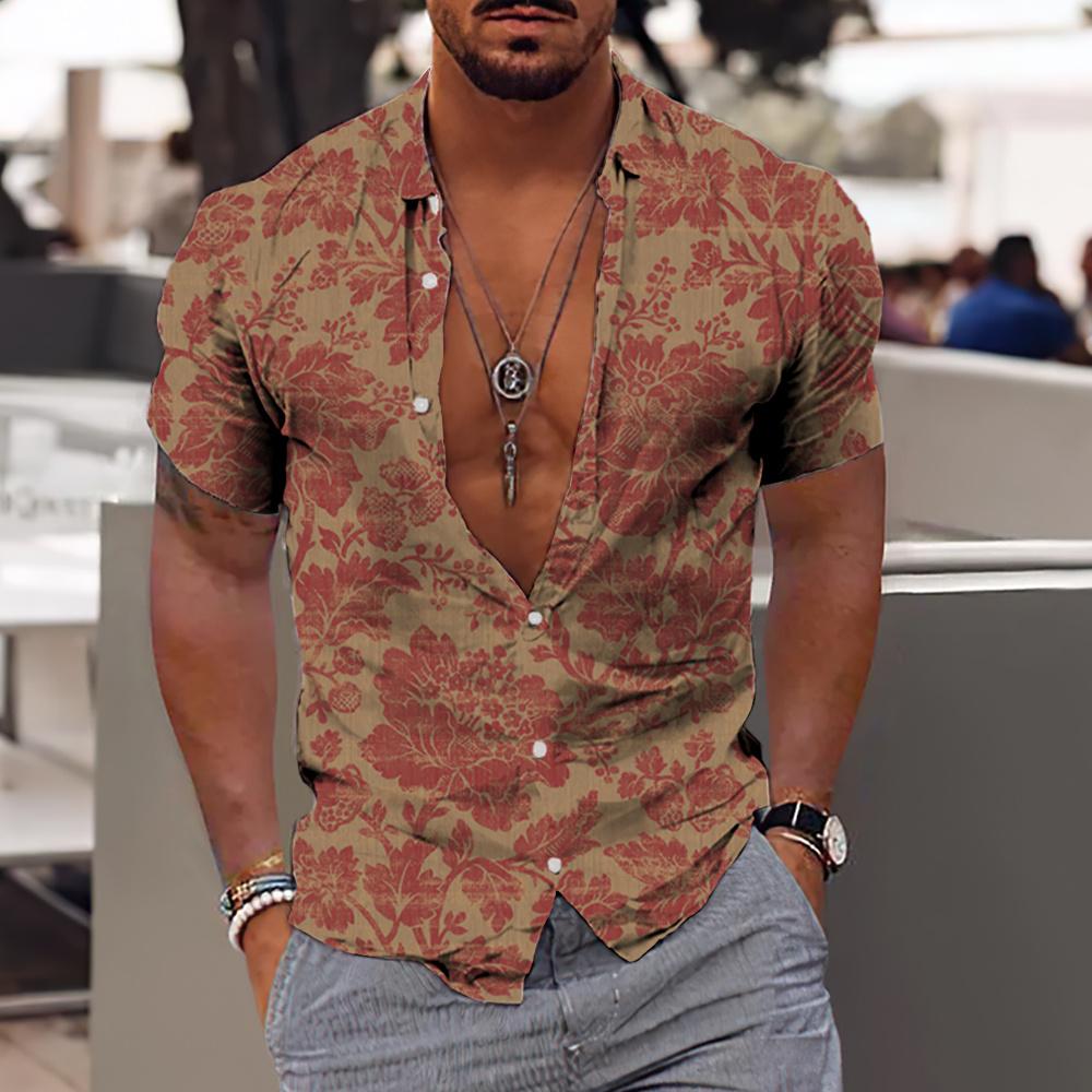 Kokospalmen Hemden für Männer 3D Gedrucktes Hawaiianisches Hemd für Männer Strand 5XL Kurzarm Mode Oberteile T-Shirt Mann Bluse