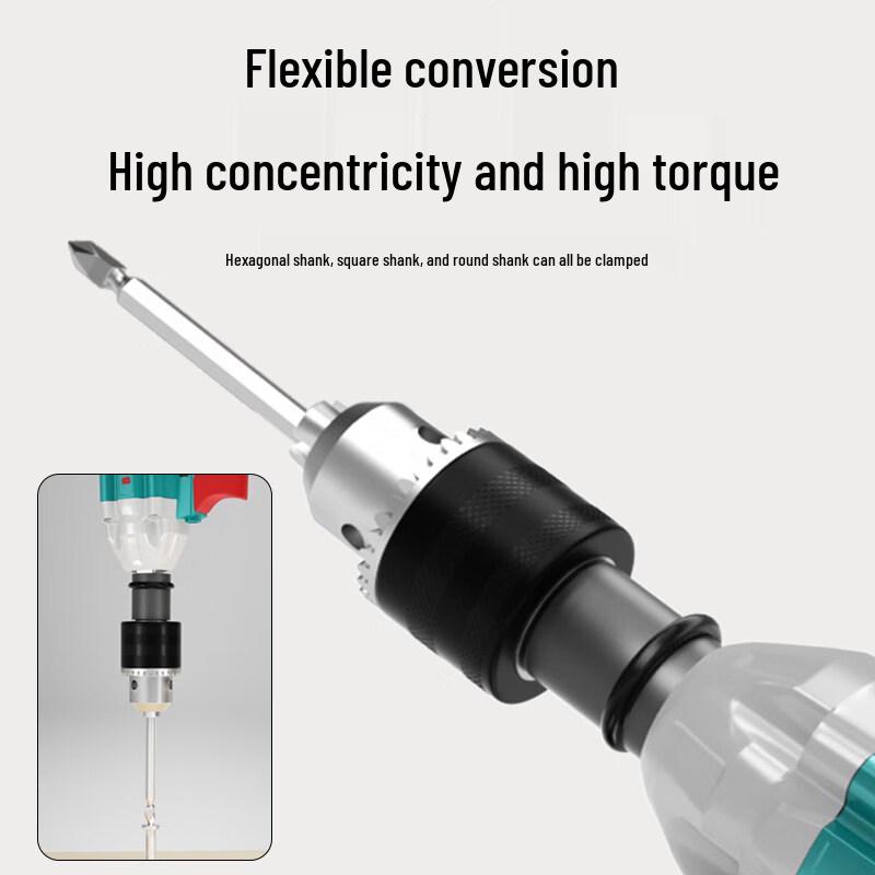 Metal Drill Chuck & Electric Wrench Converter Kit