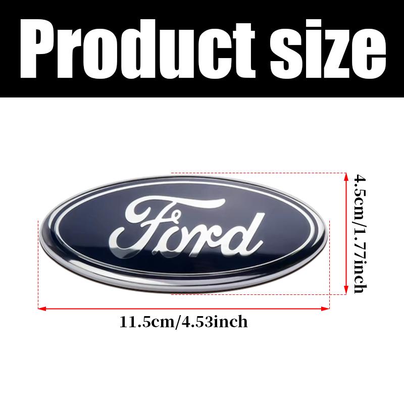 11,5cm Aluminium Frontgrill Heckklappen-Emblem Abdeckung Für Ford Focus MK3 MK2 Mondeo S-MAX Kuga Fiesta Ranger Auto Tuning