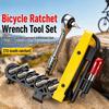Dual Turn Portable Service Kit 16 In 1 Ratchet Wrench Cycle Fix Set  Outdoor Cycle Service