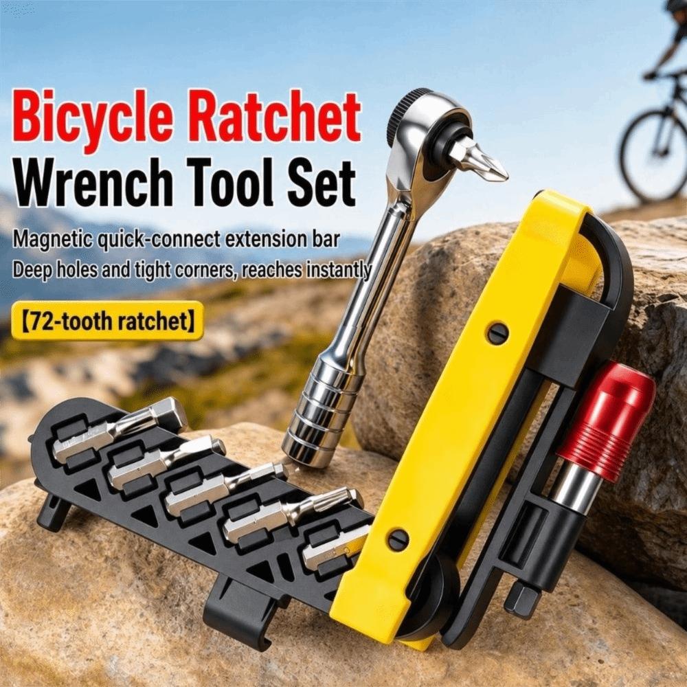 16 In 1 Portable Service Kit Dual Turn Ratchet Wrench Portable Bike Repair Tool Daily Bike Adjust