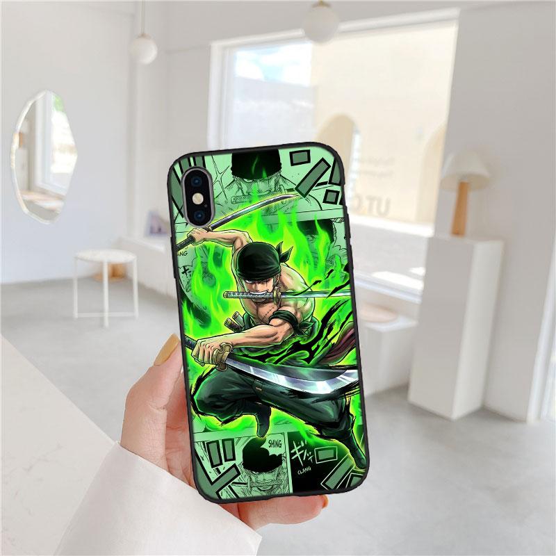 FM50 Zoro One Piece Soft Shell Phone Case for Samsung Galaxy S20 S21 S22 Ultra FE + Plus A21S A22 A24 A25 A26 A30 A30S A31
