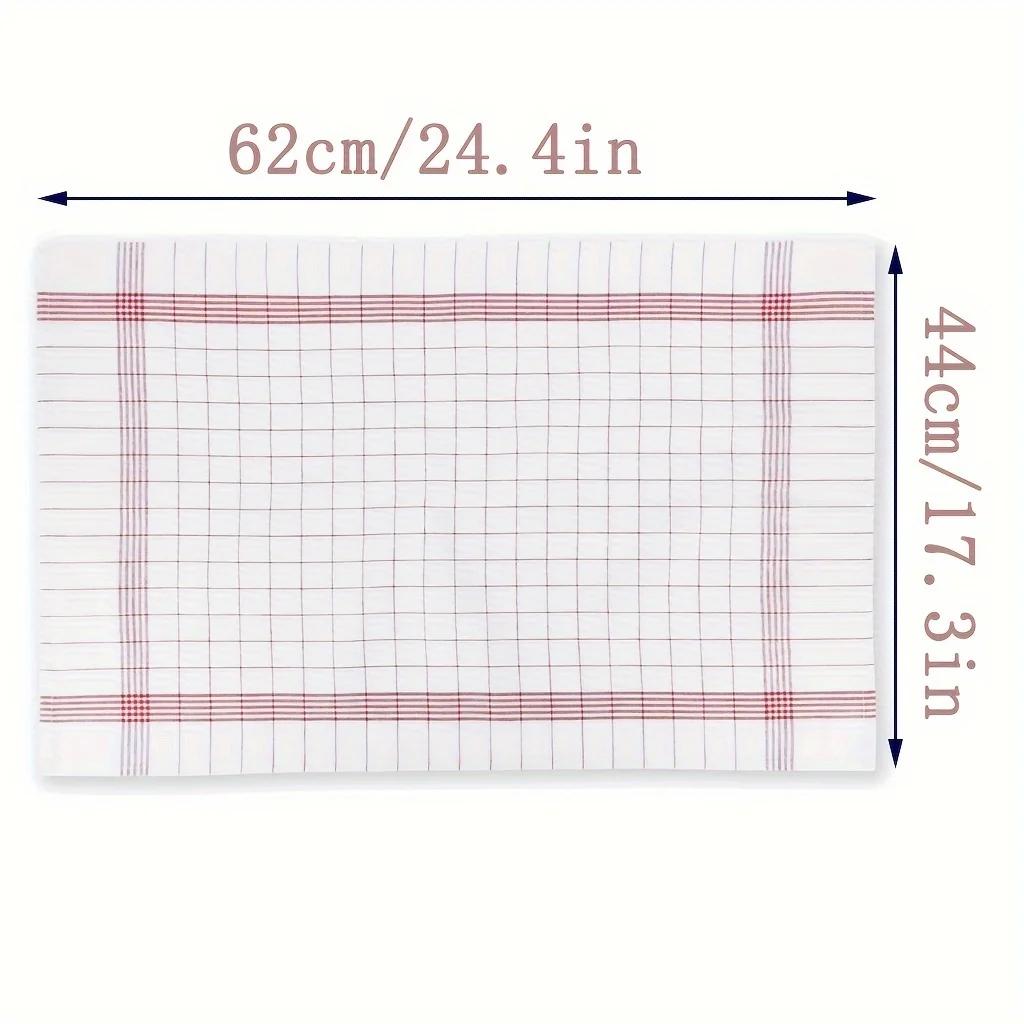 1/4/6pcs Classic Plaid Dish Towel Scouring Pad, Soft Large Size Kitchen Towel, Suitable for Bar and Kitchen Cleaning