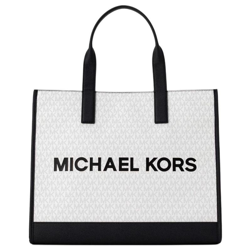MICHAEL KORS COOPER Brand Logo Print Coated Canvas Handbag Regular Men s Bright White белый