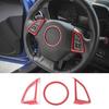 3*Red Inner Steering Wheel Panel Cover Trim For Chevrolet Camaro 17+ Accessories