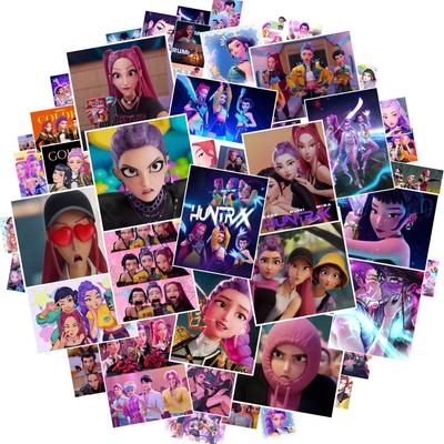 50Pcs Anime K-Pop Demon Hunter Stickers Demon Hunter Tiger Diy Stickers Scrapbooking Phone Luggage Skateboard Waterproof Decals