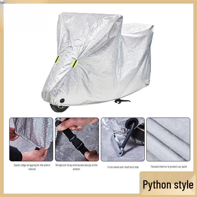 

Milin Aluminum Film Motorcycle & E-bike Sunshade Cover XXL
