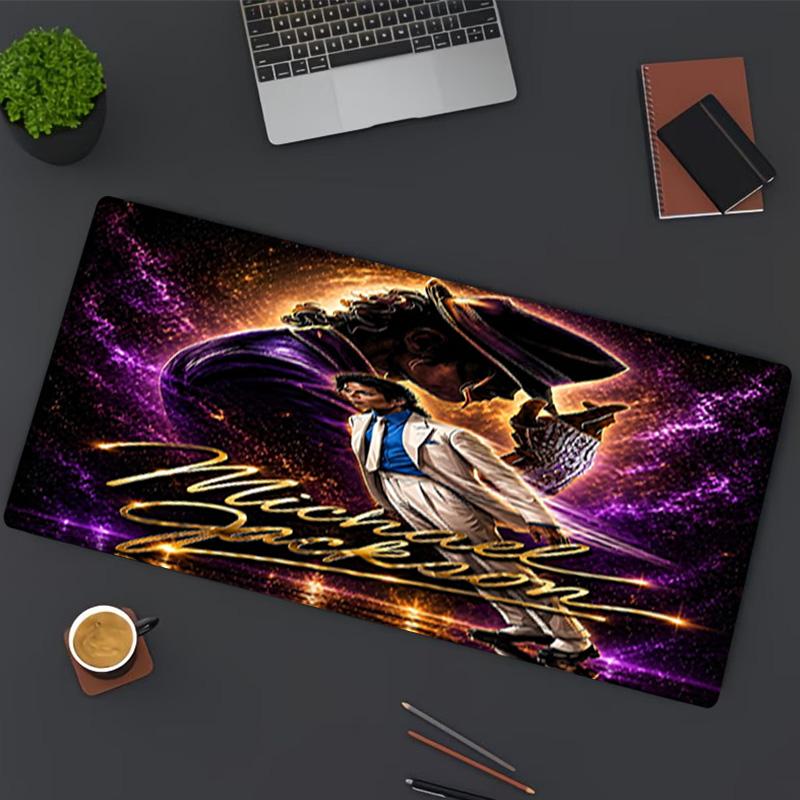 Tappetino per Mouse con Stampa di Michael Jackson, per Tastiera, Pad per Laptop PC per Ufficio, Casa, Decorazione Scrivania, Regalo di Compleanno Perfetto per Giocatori