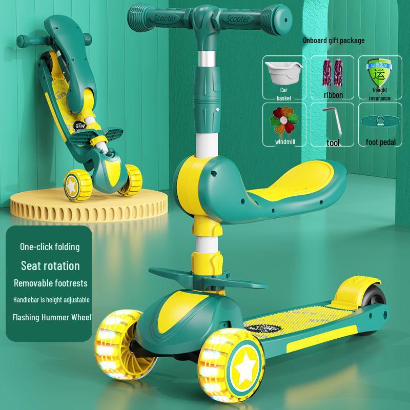 3-in-1 Toddler Scooter & Ride-On: For Ages 2-6, Boys & Girls