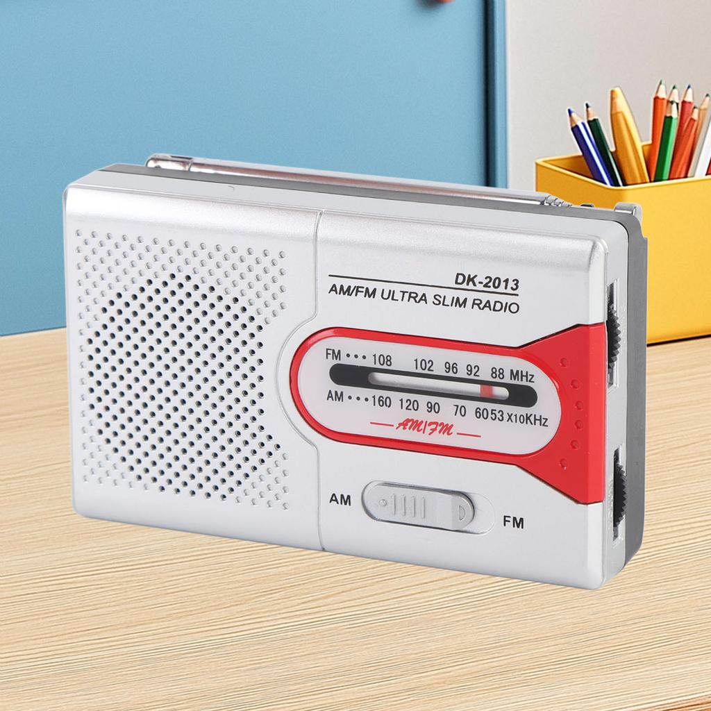 Portable Radio AM FM Battery Operated ket Transistor Radio with Spker and Hdphone for Home Outdoor