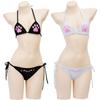 Anime Kawaii Fată Drăguță Labe de Pisică Costum de Baie Bikini Femei Model Gheare Set Lenjerie Intimă din Trei Piese Costum Cosplay