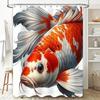 Goldfish Shower Curtain Fish Print Decor for Bathrooms Waterproof Fabric Available In Various Sizes