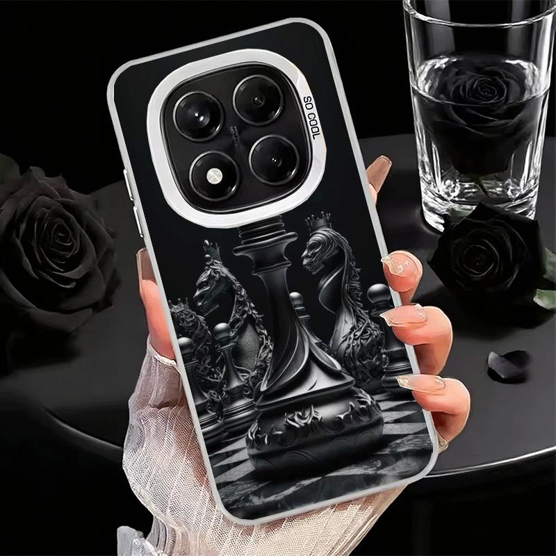 Tävlingsschackspel Stötsäkert Fodral för Telefon för Xiaomi Redmi Note 15 14 13 12 Pro Plus 11 11S 11T 5G Skydd Anti-fall Fundas