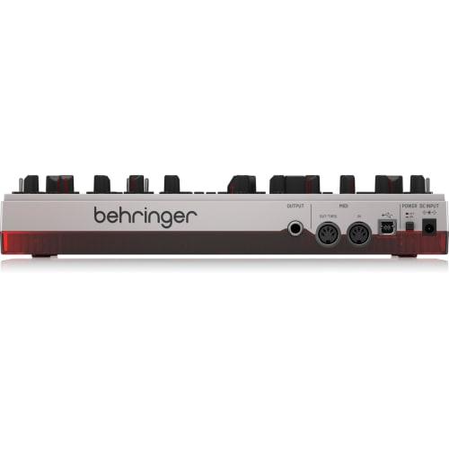 Behringer Analog Bassline Synthesizer, Modded Out Model, USB/DIN, MIDI Support, VCF MIDI CC Control, Sub-Oscillator/Overdrive, 16-Step Sequencer, Silv
