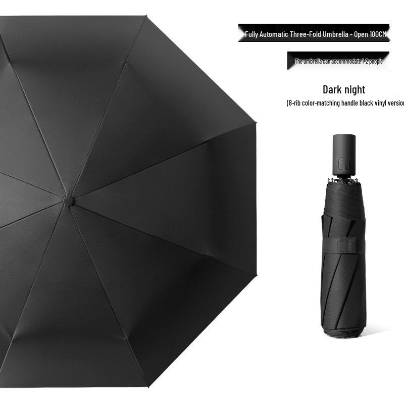 24-Bone Automatic Folding Umbrella: Stylish, Dual-Use Parasol with Sunscreen Protection for Men and Women