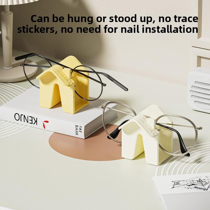Non-slip Wall-mounted Silicone Air Cushion Anti-slip Design Storage Rack for Items, Fun Eyeglass Holder