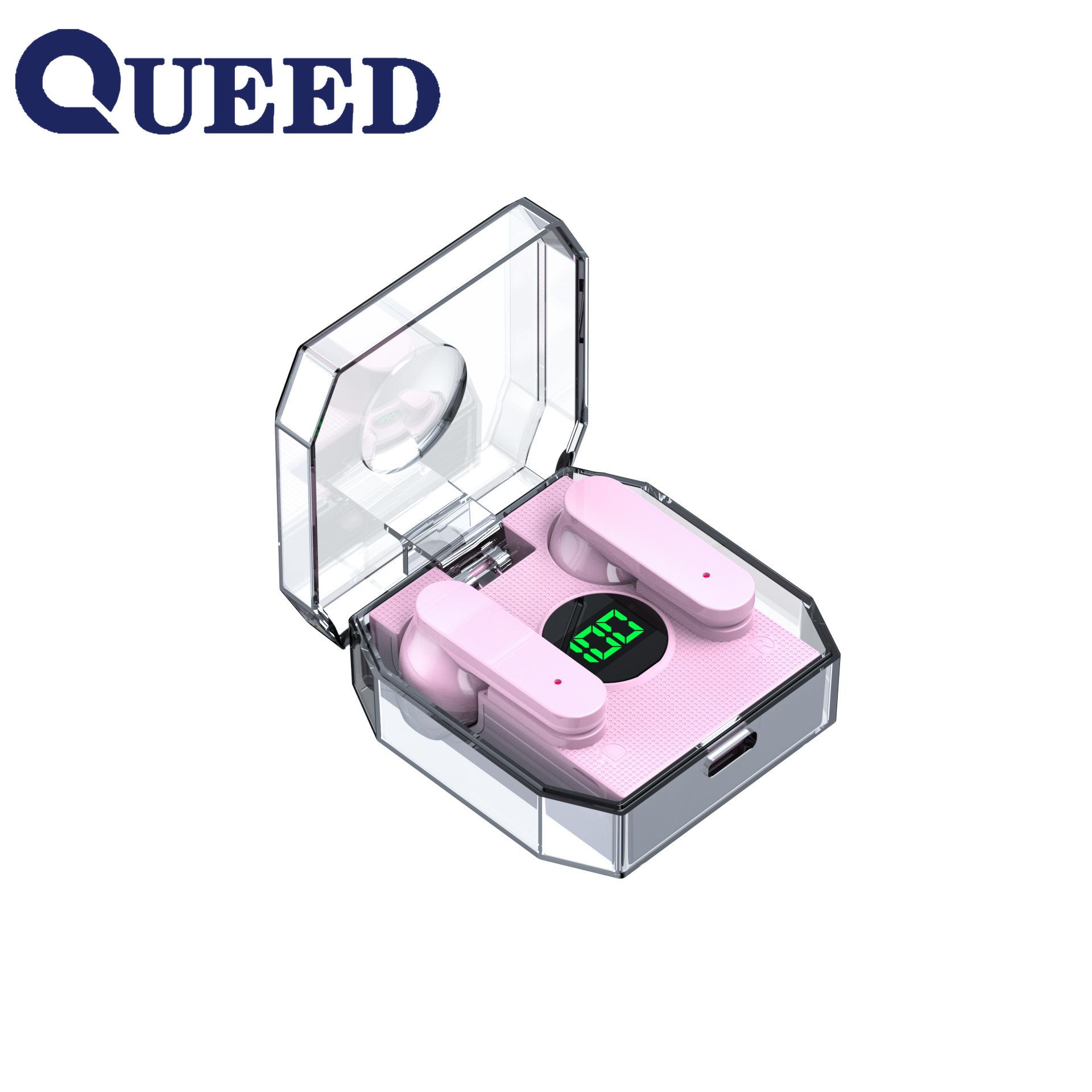 

Полностью прозрачная Bluetooth-гарнитура, беспроводные высококачественные мужские наушники-вкладыши розовый