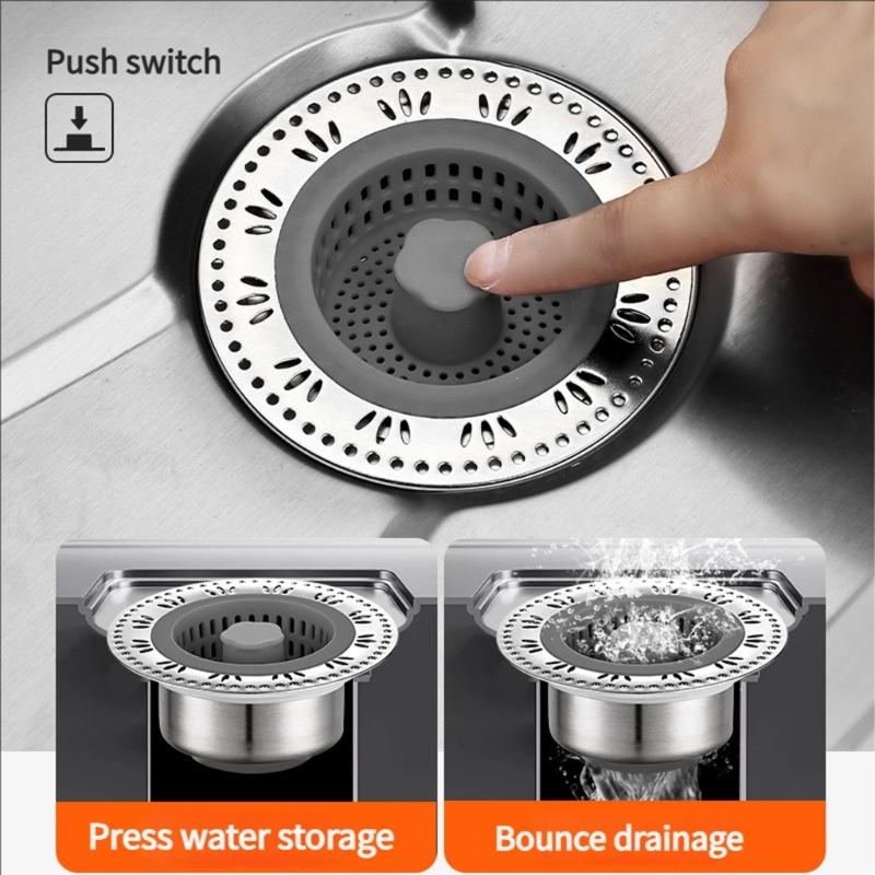 Sink Strainer Touch Pull Resistant Tool Installation for Drain Maintenance