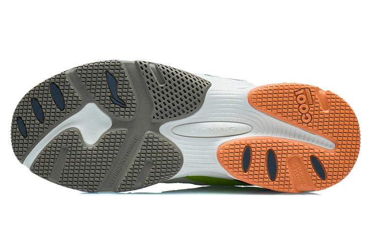 Li Ning Dating Stable Reflective Support Reflective Support Low Top Running Shoes Men's Gray White AGCR357-4