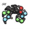 Anxiety Relief Gadget Game Controller Fidget Toy with Lanyard Stress Mini Gamepad Boredom Buster Joystick Roller Clicker Home Work Decompression