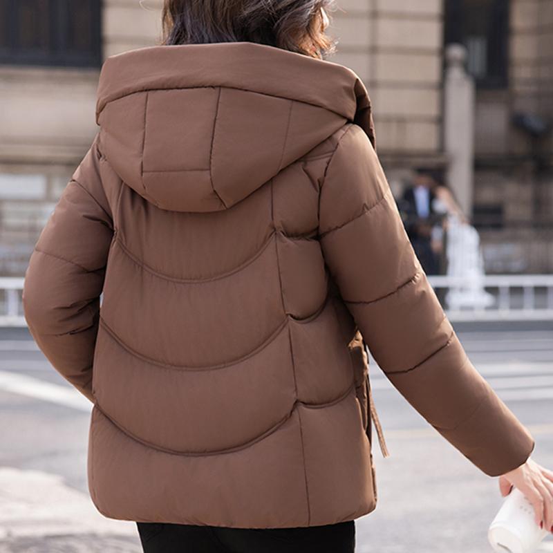 Fashion Winter Jackets Woman Short Parkas Hooded Loose Thick Warm Women's Coats