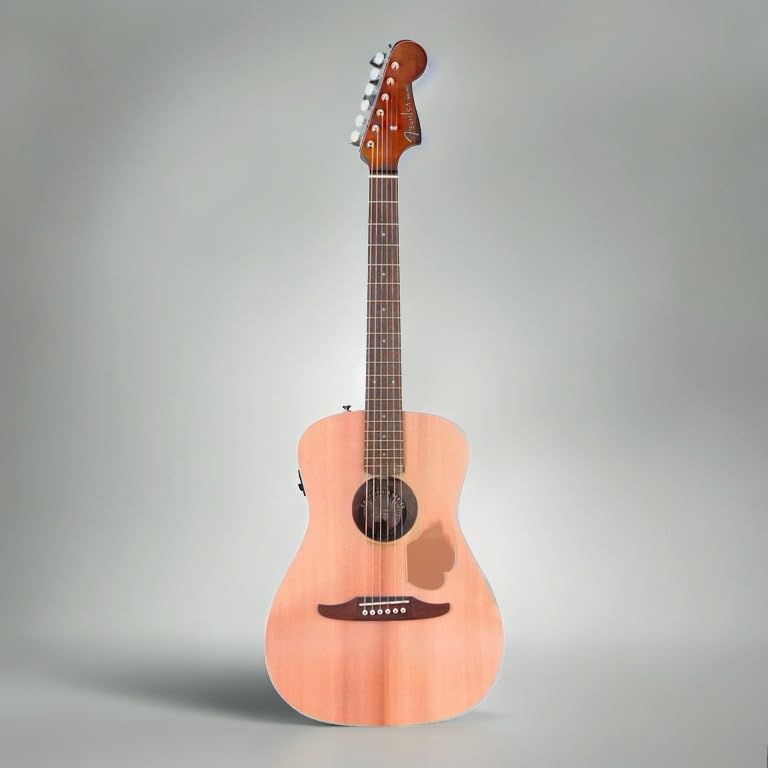 Fender Electric Acoustic Malibu Walnut Natural Soft Case Included Player, Fingerboard,