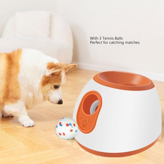 Automatic Pet Ball Thrower Launcher EU Plug Interactive Dog Indoor Outdoor Toy