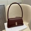 Stylish Retro Pu Shoulder Bag For Women 2024 Simple Fashionable Crossbody Purse
