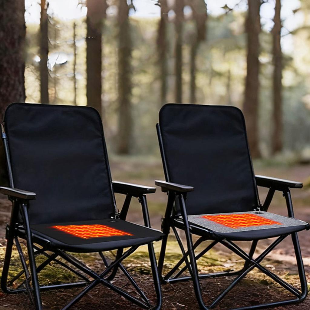 5V USB Heated Seat Cushion 3-Level Temperature Foldable Heating Cushion Power Bank Not Included for Stadiums Bleacher Camping
