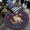 Siamese Cat Glass Round Area Rug Under Office Chairs Bedroom Living Room Home Decor
