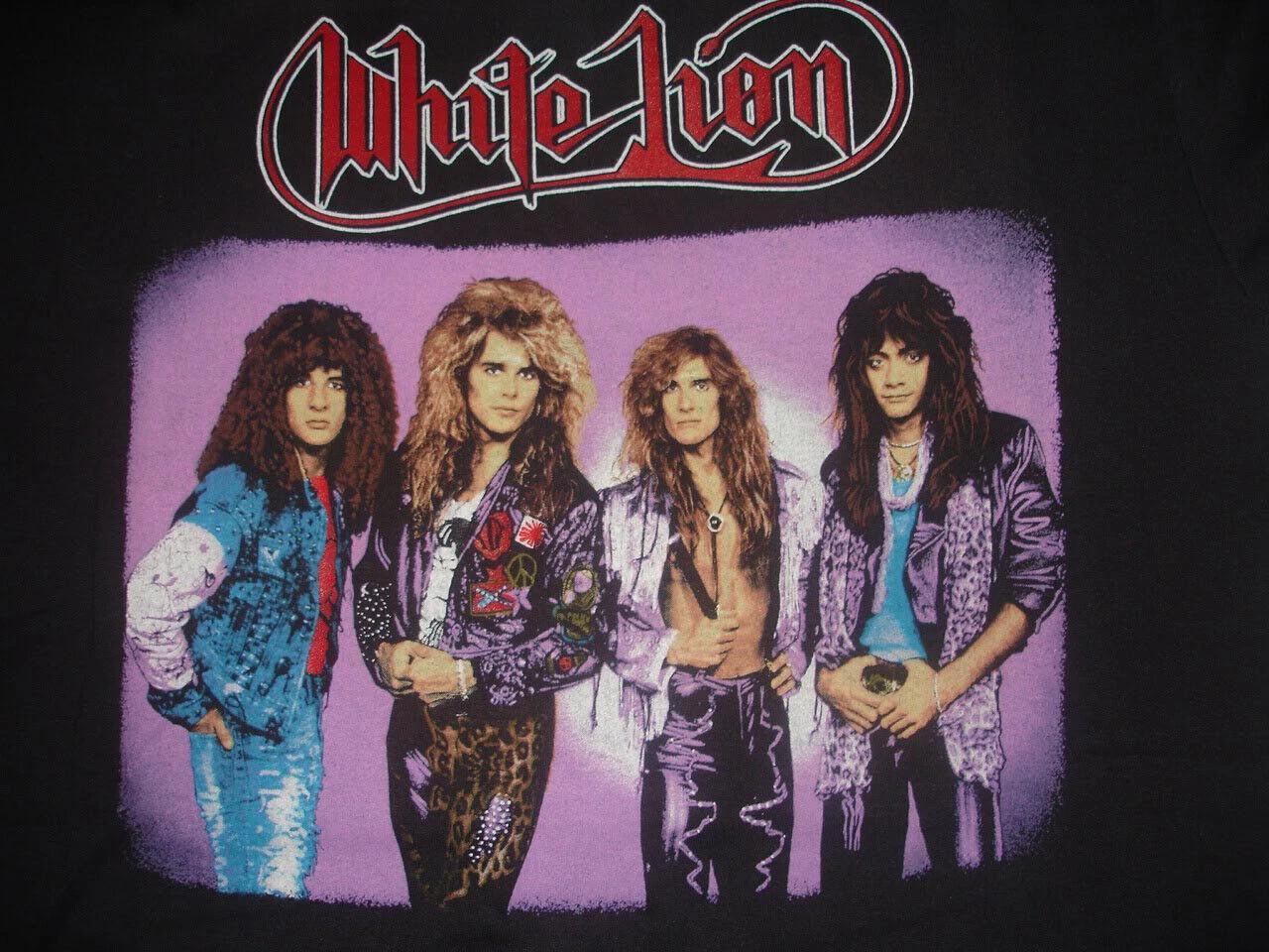 White Lion Band Music Black T-Shirt Cotton Unisex S-234XL M