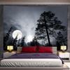 Forest Night Starry Sky Home Decor Art Tapestry Hippie Boho Decor Bedroom Backdrop Cloth Tapestry Bed Sheet