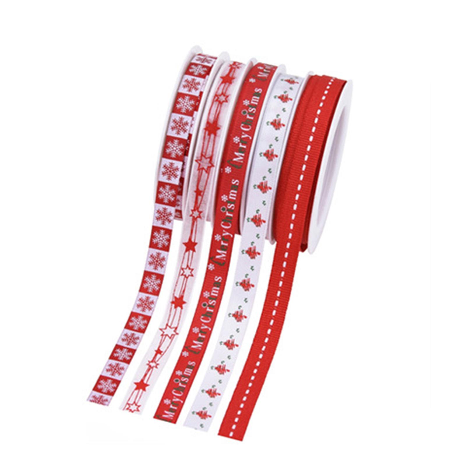 

Seasonal Christmas Ribbon Set Giftbox Wrapping Ribbon Festival Home Decors Christmas Wreath Crafting Ribbon Party Supply C