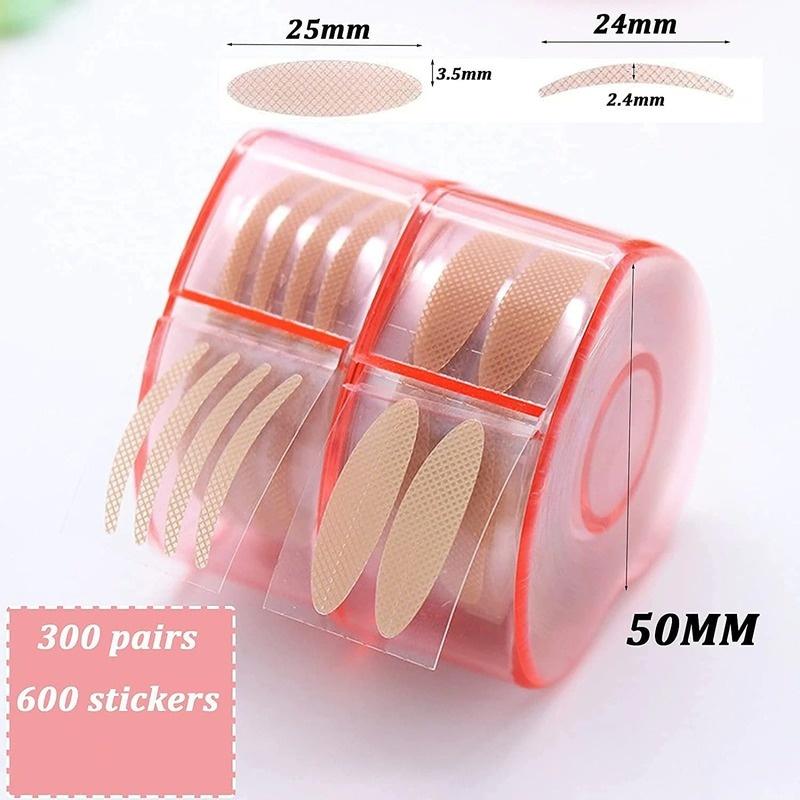 600PCS Invisible Eyelid Sticker Lace Eye Lift Strips Double Eyelid Tape Shadow Makeup Breathable Adhesive Stickers