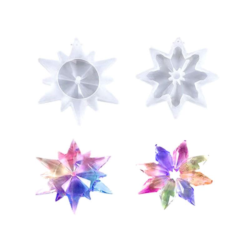 Snowflake Pattern Multipurpose Resin Mold Jewelry Making Tool for Pendant Casting Silicone Mould DIY Crafts Christmas Ornaments