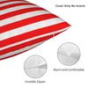 Red And White Striped Pillow Cover  Soft Cushion Cover Fashion Pillow Case For Sofa Couch Bed Living Room