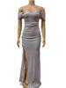 Elegant Sequin Slit One-Shoulder Long Dress - High-End Fashion for Women