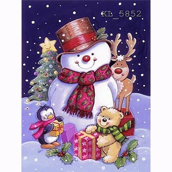 5D DIY Cartoon Santa Claus Diamond Painting Snowman Diamond Embroidery Penguin Diamond Mosaic Polar Bear Art Kit Christmas