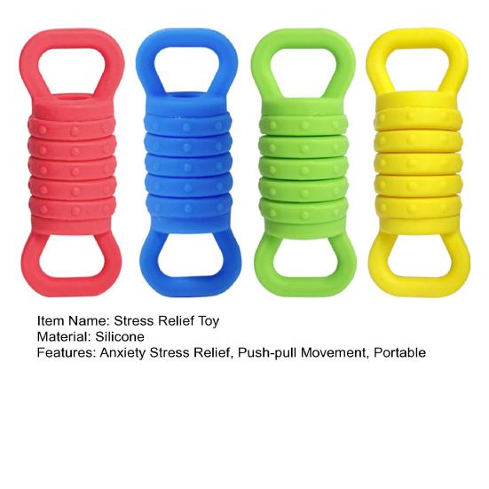 1/4Pcs Silicone Stretching Fidget Toy Focus Training Anxiety Stress Relief Push-pull Sensory Toy Portable Kids Teens Classroom Office Desk