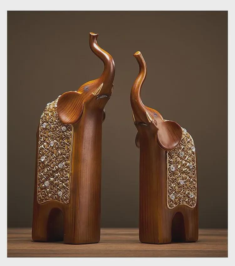 Ornamente retro chinezești cu elefant, mamă și copil, pentru decor de casă și birou - Atrage bogăția și averea, livrare gratuită